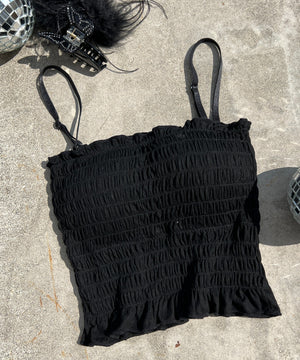 シャーリングフリルキャミソール