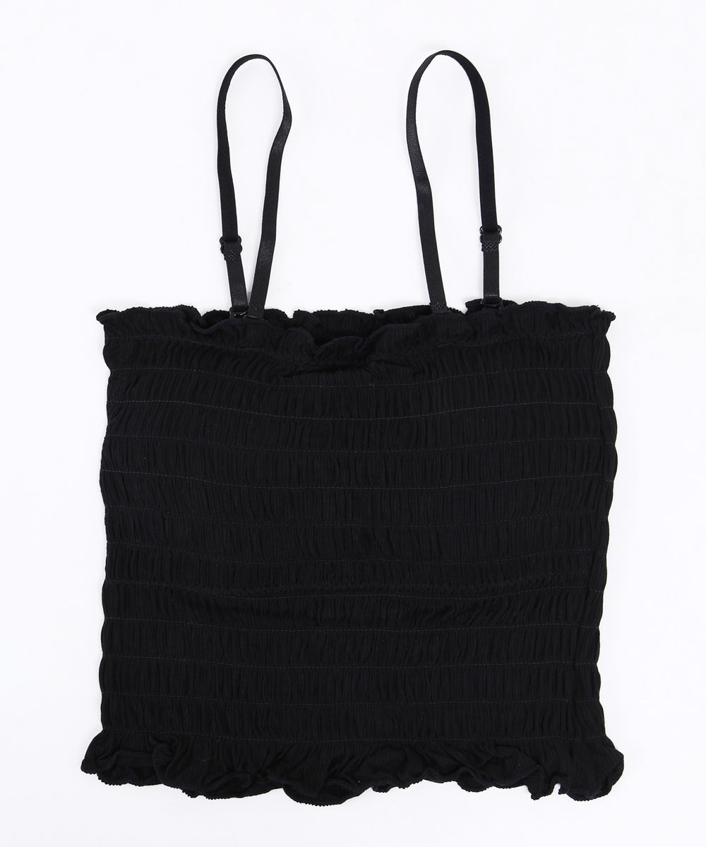 シャーリングフリルキャミソール