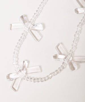 クリアリボンネックレス