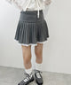 レースパイピングミニプリーツスカパン