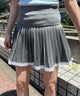 レースパイピングミニプリーツスカパン