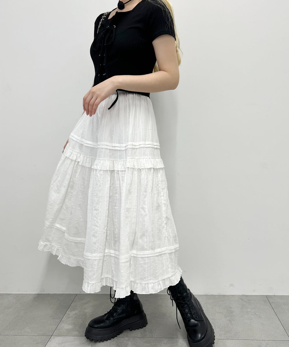 コンパクトレースアップTシャツ