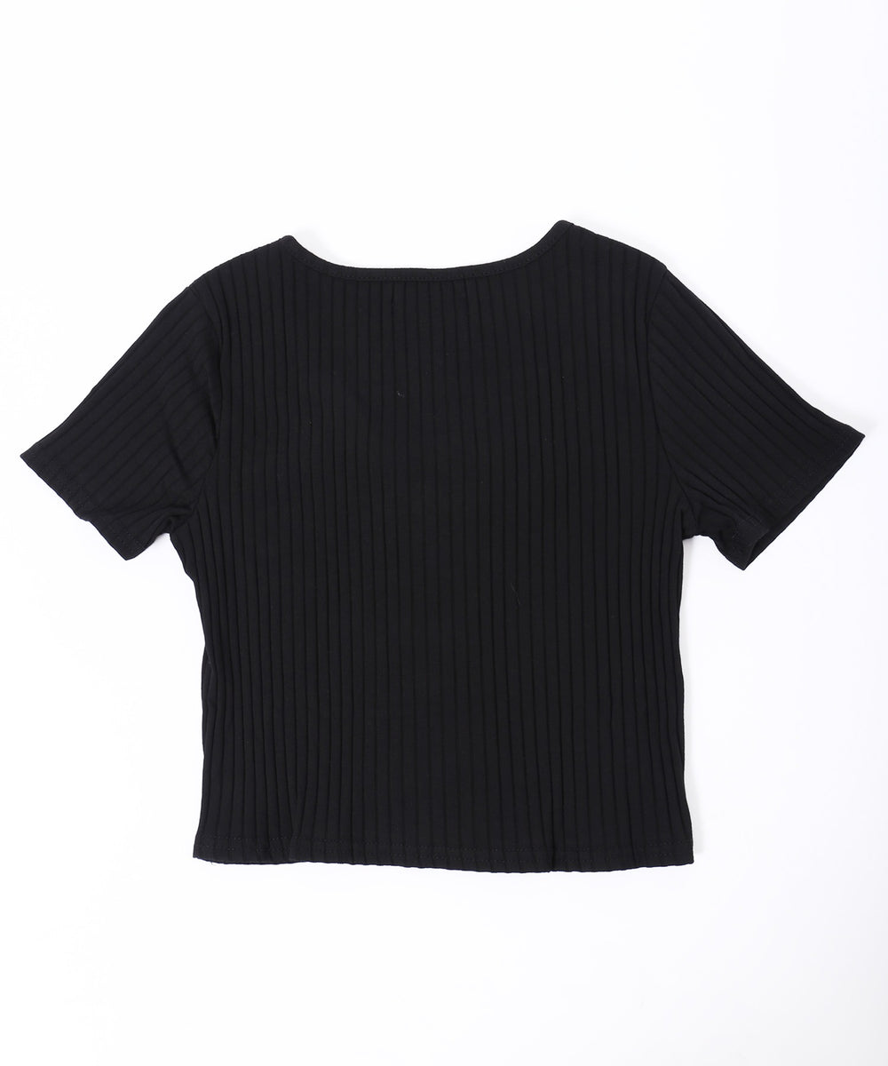 コンパクトレースアップTシャツ