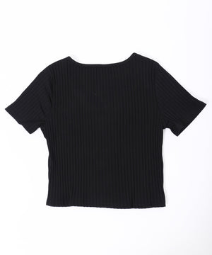 コンパクトレースアップTシャツ