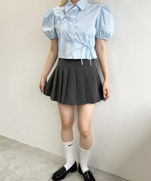 リボンドロストブラウス