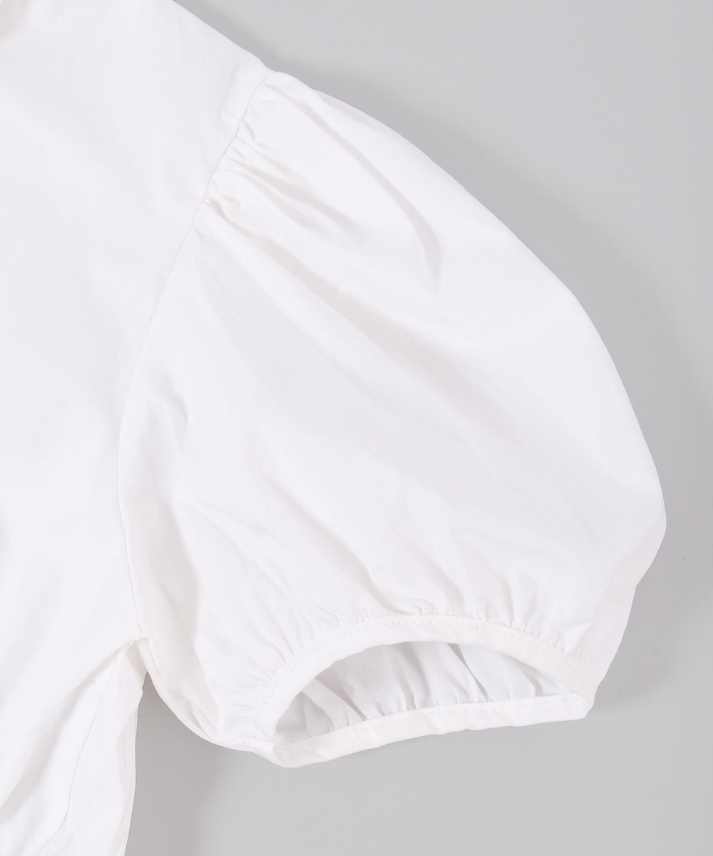 リボンドロストブラウス