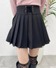 レースアッププリーツスカート/ブラック モデル：160㎝ F着用