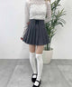 レースアッププリーツスカート