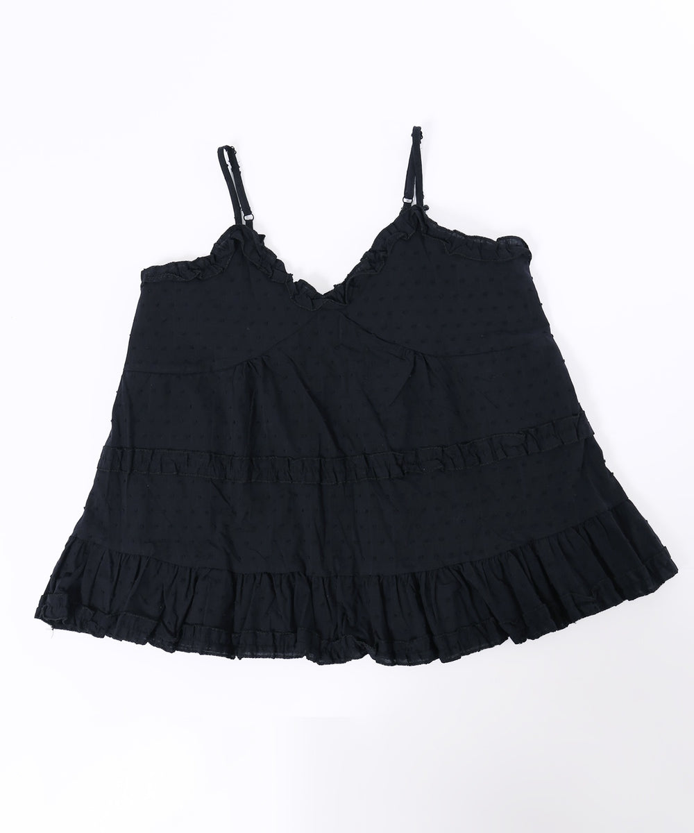 コットンレースフリルキャミ