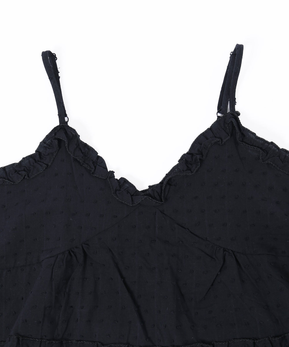 コットンレースフリルキャミ