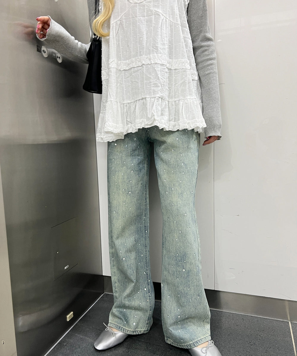 ランダムビジューデニム