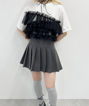 チュールフリルドッキングTシャツ