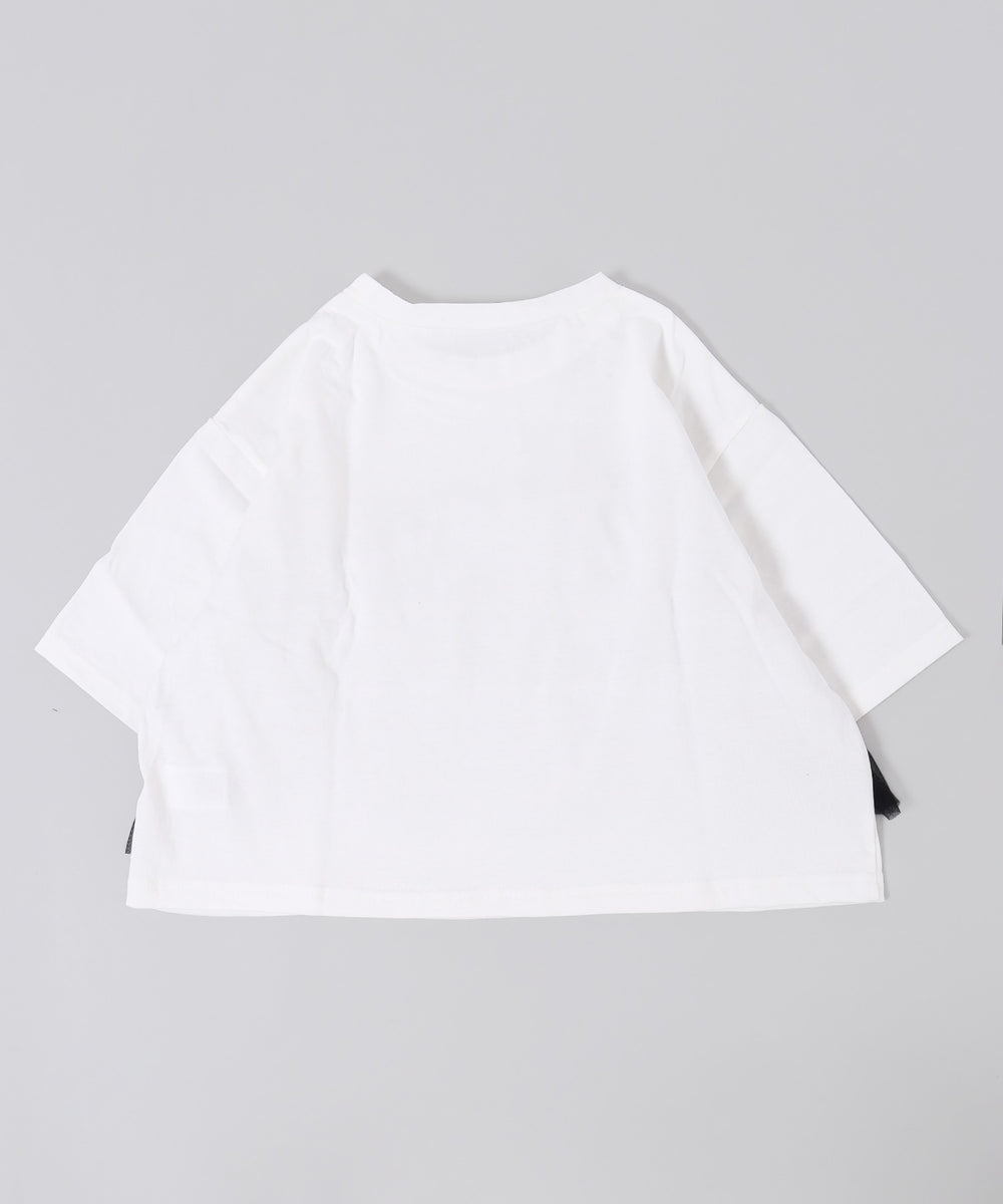 チュールフリルドッキングTシャツ