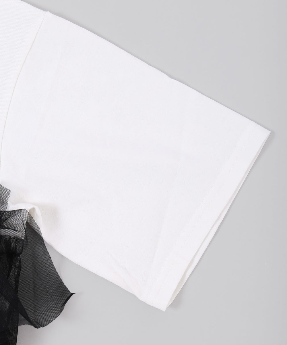 チュールフリルドッキングTシャツ