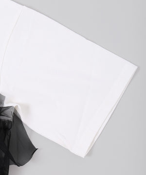 チュールフリルドッキングTシャツ