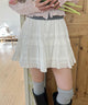 コットンレースティアードミニスカート