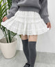 コットンレースティアードミニスカート