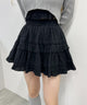 コットンレースティアードミニスカート