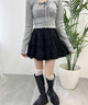 コットンレースティアードミニスカート