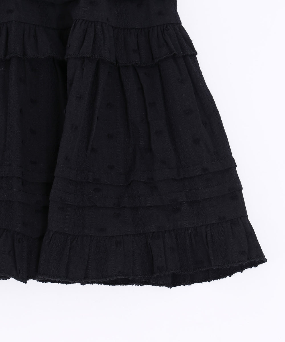 コットンレースティアードミニスカート