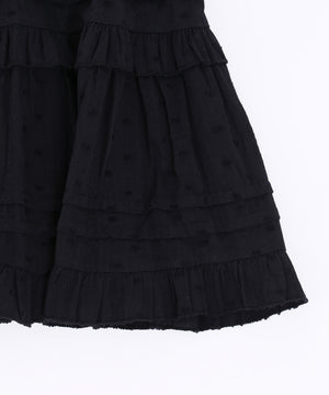 コットンレースティアードミニスカート