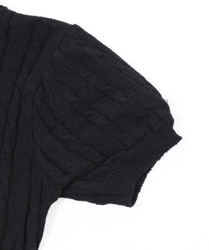 バックオープンリボンケーブルニット