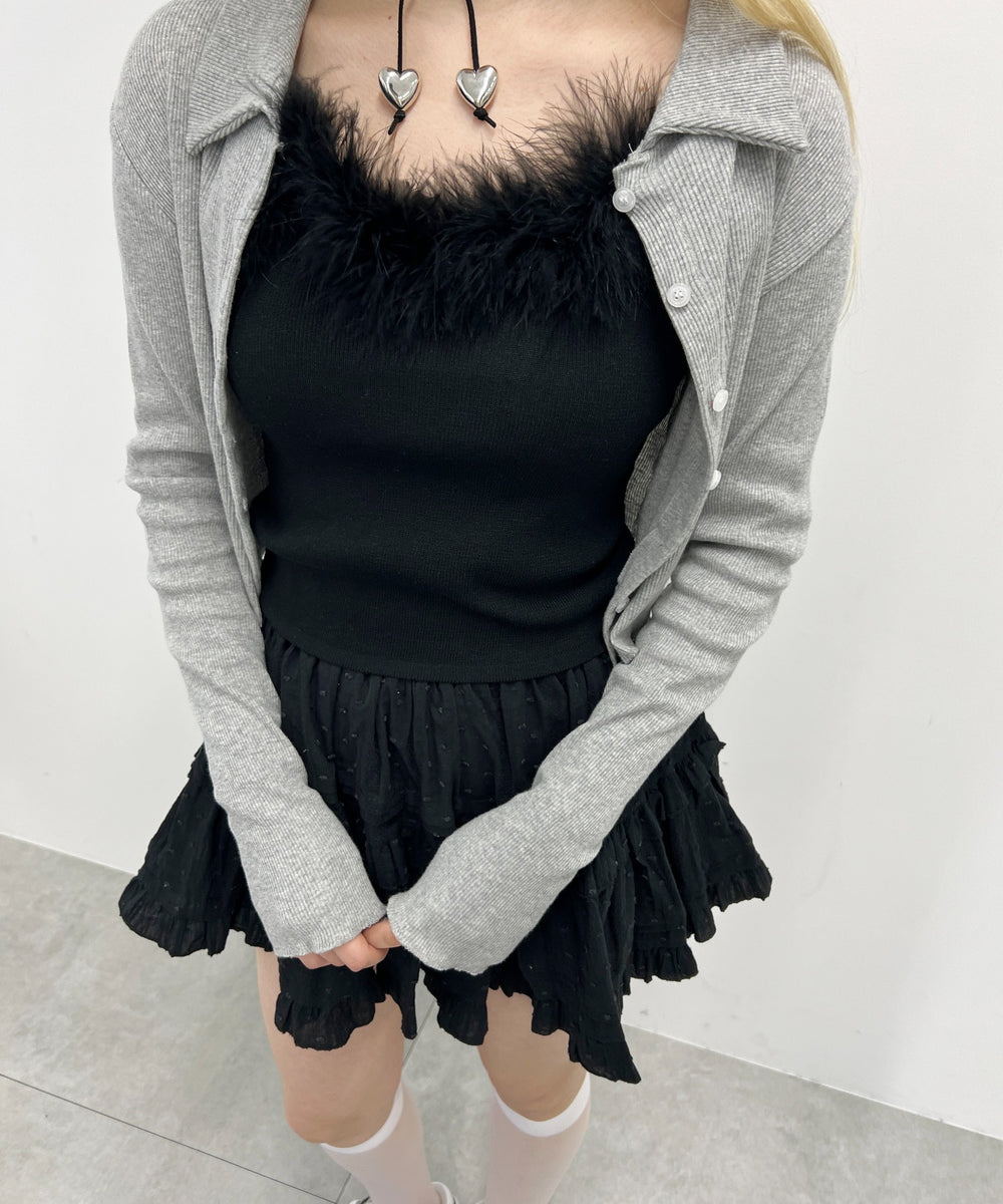 フェイクファーキャミソール