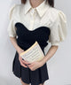 ビスチェデザイン半袖ブラウス