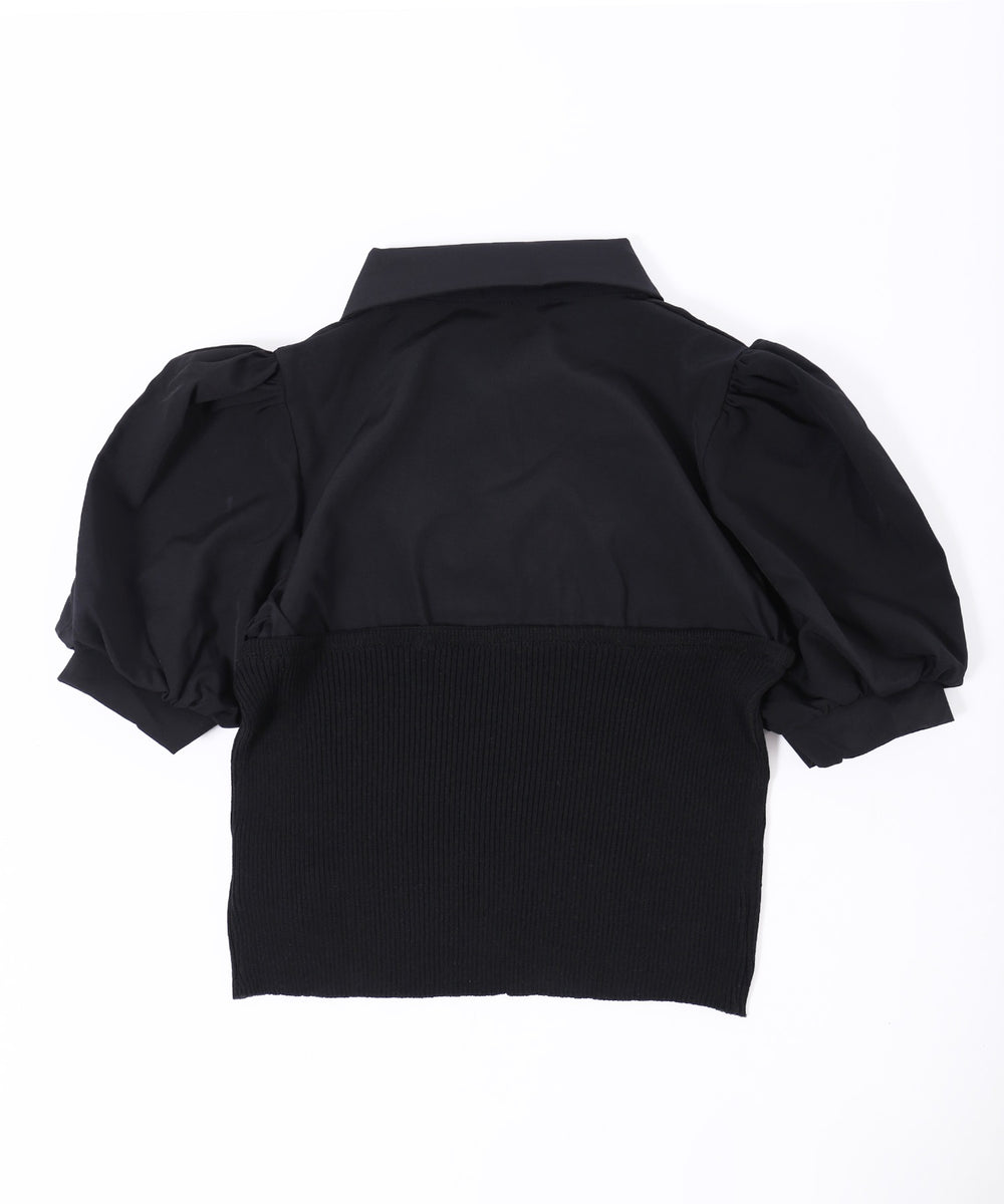 ビスチェデザイン半袖ブラウス