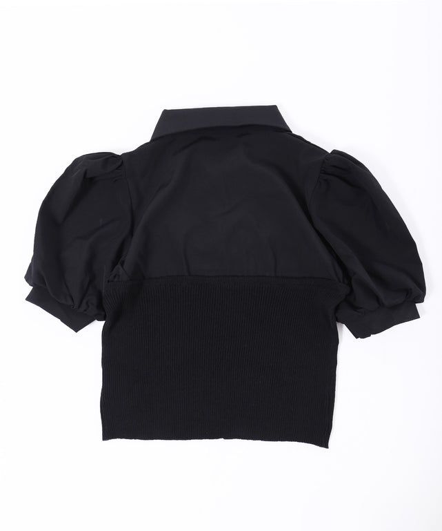 ビスチェデザイン半袖ブラウス