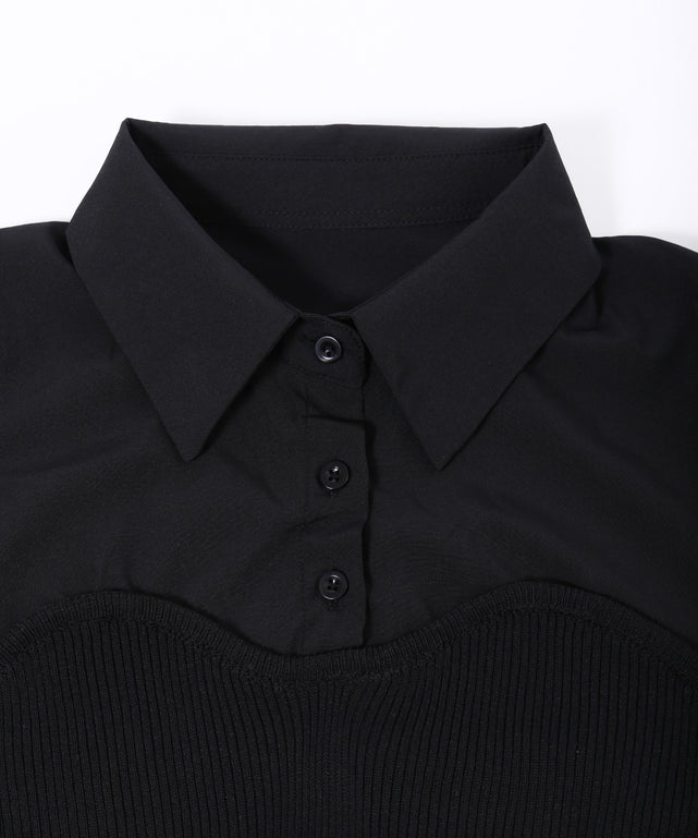 ビスチェデザイン半袖ブラウス