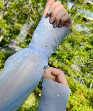 ビジューポイントシアーシャツ