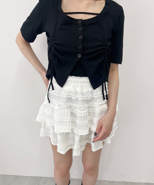 サイドドロスト半袖トップス