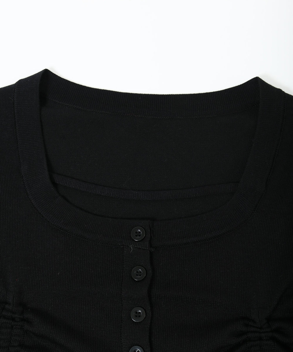 サイドドロスト半袖トップス