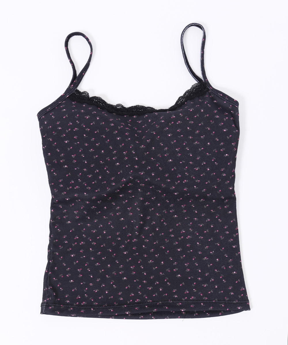 花柄カップインキャミソール