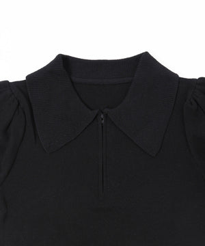 ラウンドカットパフスリーブトップス