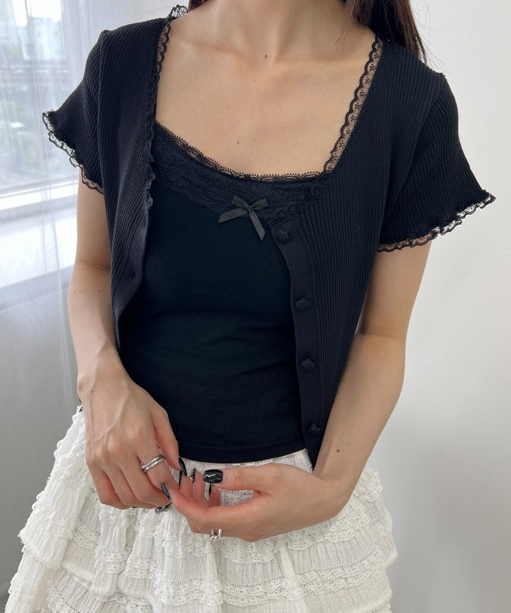 リボンデザインカップインキャミソール