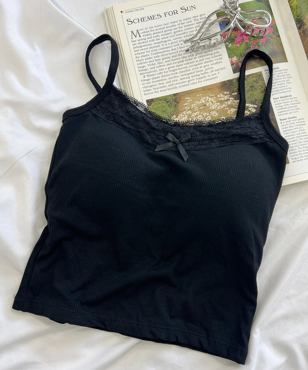 リボンデザインカップインキャミソール