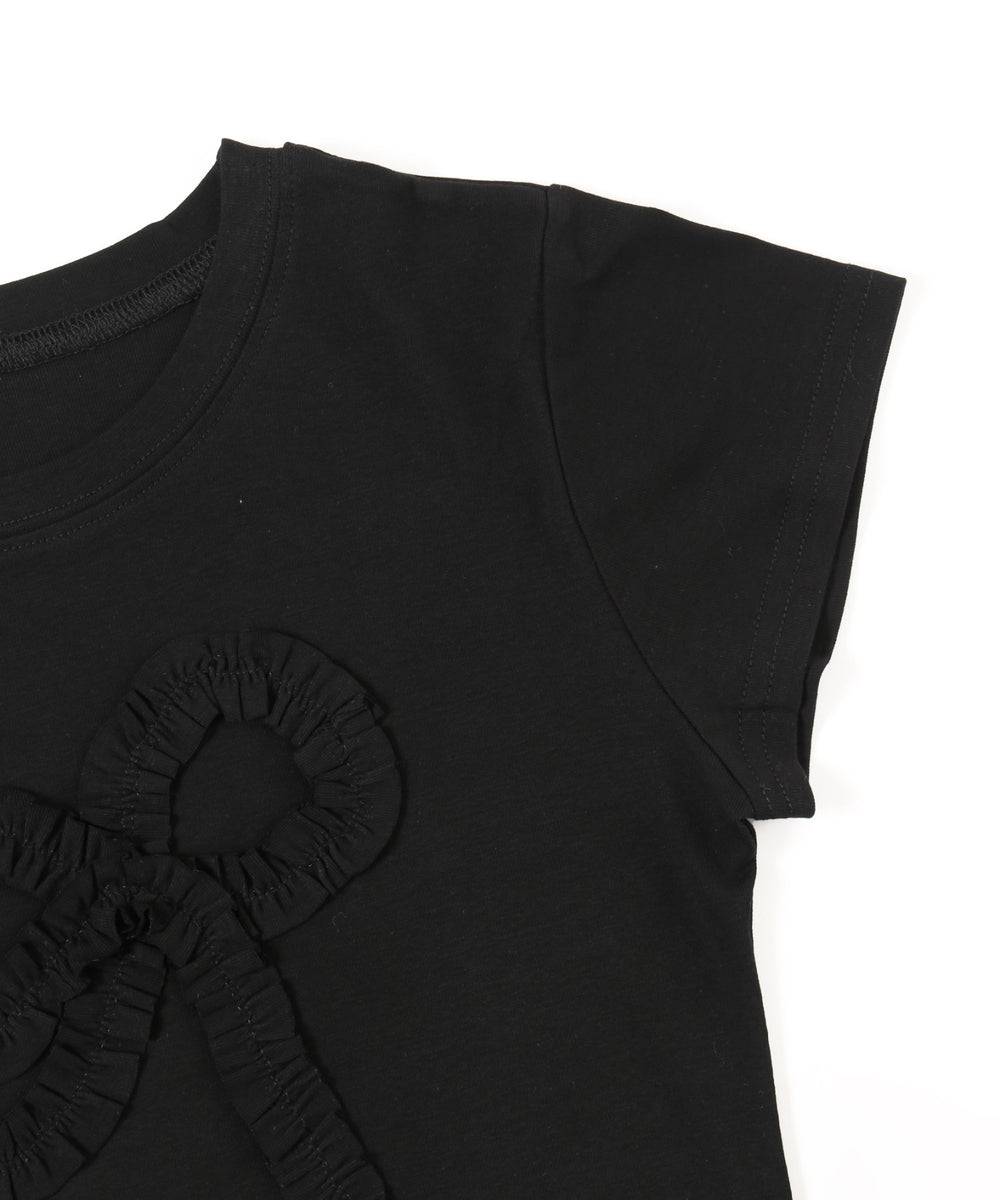 ギャザーリボンモチーフTシャツ