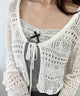 クロシェ編みカーディガン