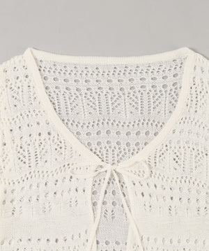 クロシェ編みカーディガン