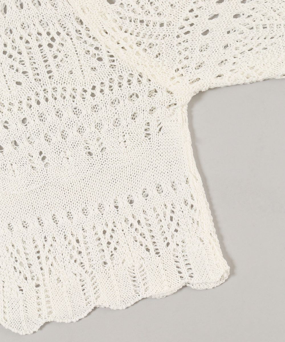 クロシェ編みカーディガン