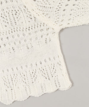 クロシェ編みカーディガン