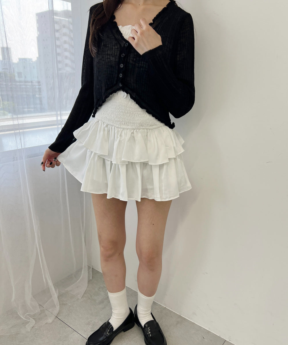 ウエストシャーリングミニスカート