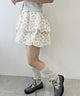 フラワーティアードミニスカート