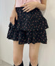 フラワーティアードミニスカート