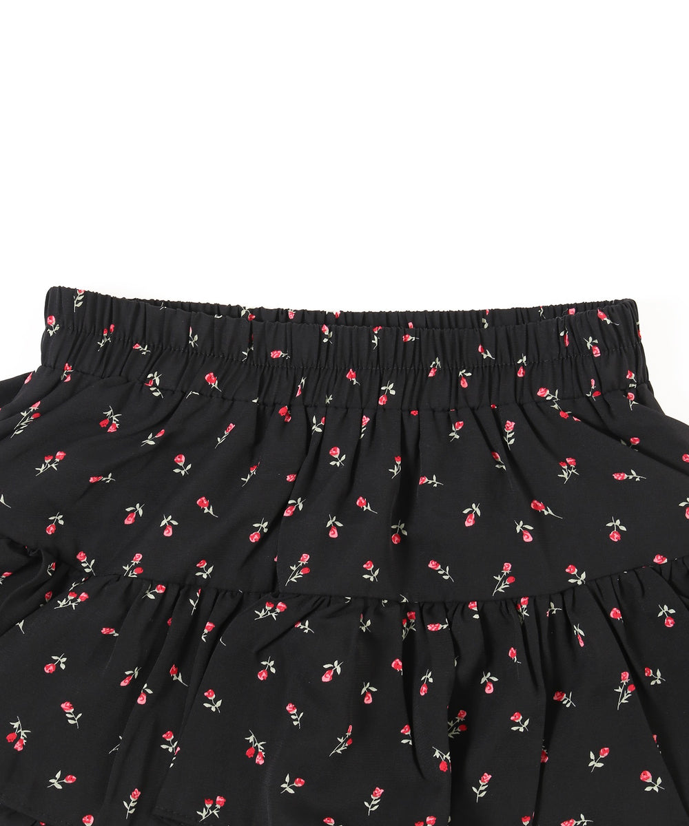 フラワーティアードミニスカート