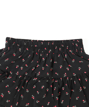 フラワーティアードミニスカート