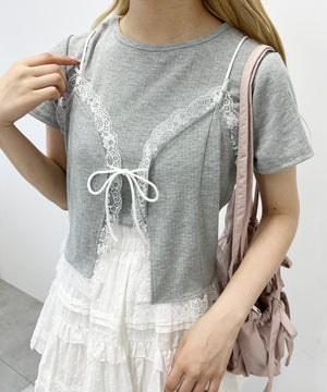 レースキャミセットTシャツ