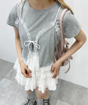 レースキャミセットTシャツ